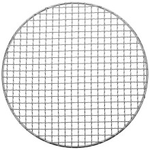 Filet de barbecue rond en fer, 29,5 x 29,5 cm, résistant à la chaleur, réutilisable, pour cuisson barbecue extérieure