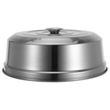 Steamer Cover, Stainless Steel Lid, Silver, with Heat Insulation Handle, for Kitchen Stovetop Outdoor BBQ Steaming Use, Dishwasher Safe