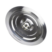 Coperchio per bacino da cucina in acciaio inossidabile, rotondo argento con maniglia, previene lo schizzo di liquidi, diametro 27,3 cm, 1 pezzo