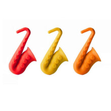 Silicone Spill Proof Stopper, Pot Cover Holder, 3 Pieces, Saxophone Shape, 7.6 x 3.5 cm, Kitchen Cooking Tool
