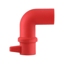 Food Grade Silicone Tube Pressure Cooker Replacement Parts, Red Right-angled Hose, Heat Resistant -30C to 230C, Quick Exhaust, 1 Set