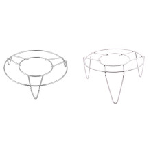Supporto per vaporiera, confezione da 2 griglie rotonde in acciaio inox per cottura a vapore in cucina, diametro 15 cm, colore argento.