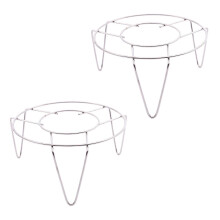 Supporto per vaporiera, confezione da 2, tre gambe alte 7,6 cm, in acciaio inossidabile, color argento, per pentole e padelle da cucina.