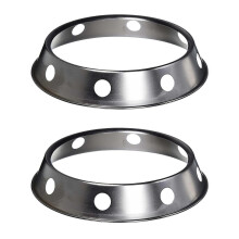 Universal Wok Pan Support Rack Stand, 2 Pack, Stainless Steel Silver, 23.5*27cm, Round Bottom Wok Ring for Gas Stove