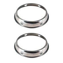 Universal Wok Pan Support Rack Stand, 2 Pack, Round Bottom Wok Ring, Stainless Steel, Silver, 20.5*23cm, for Gas Stove Kitchen Cooking