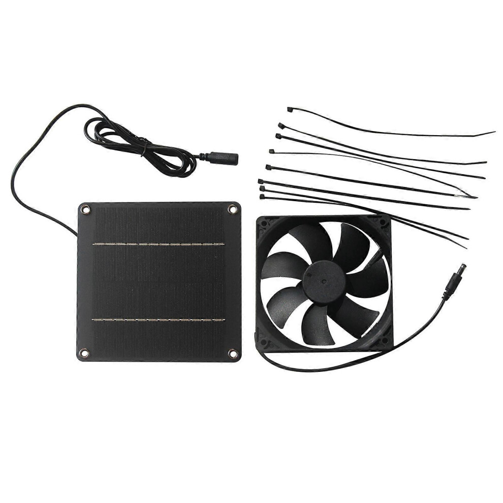 6 Inch Solar Exhaust Fan Ventilation System, 4W Output 15x15cm Panel, ABS Housing For Coops, Sheds, Greenhouses, Animal Shelters-image-OPC-PVW6QX2-NEW
