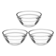 Tigela de Sobremesa de Vidro Transparente 6x6x3 cm para Servir Doces, Resistente ao Calor e Fácil de Limpar