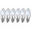 Lâmpada Candle Bulb 40W Branco Clássico 230V Compatível com E14 12 Unidades 1
