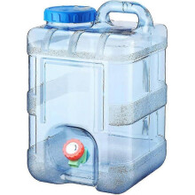 Depósito de Água Portátil 22L com Torneira, Material PC Alimentar, Livre de BPA para Acampamento