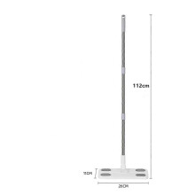 Balai plat réutilisable à manche long, pour nettoyage sec et humide des sols en bois dur, carrelage et stratifié