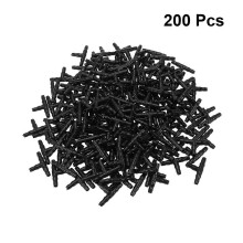 Raccords en T pour tuyau d'irrigation goutte à goutte, en plastique noir, micro-buse 4 mm et 7 mm