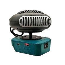 Tragbarer Warmluftbläser, kompatibel mit Makita 18V-Akku, Dual-USB-Ladefunktion, geräuscharm
