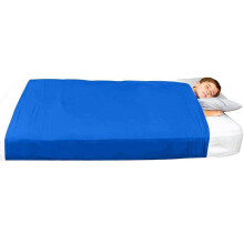 Sensorisches Bettlaken für Kinder und Erwachsene, blaues Kompressions-Schlaflaken mit festem Druck