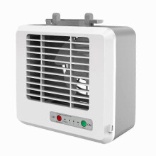 Mini ventilateur de bureau silencieux et portable avec batterie au lithium, blanc, 5 W, 3 vitesses, oscillation haut/bas