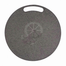 Ronde snijplank voor in de keuken, 31 cm diameter, van kunststof met handvat en antisliprand voor voedselveiligheid.