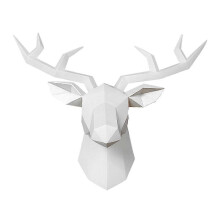 Décoration murale tête de cerf en résine, style géométrique, pour salon ou bureau