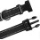 Adjustable Reflective Nylon Dog Collar for Medium Dogs, Black, 20mm Width 1