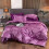 Silk Bedding Down Quilt Set Solid Colour Satin Breathable Skin-Friendly Bedspread 1