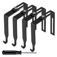 Lot de 4 crochets de porte réglables en alliage métallique pour couronnes et rangement