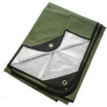 Lona aislante de supervivencia de 60x82 pulgadas, impermeable, resistente al viento, reflectante, térmica, de 3 capas.