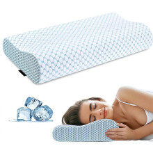 Travesseiro de Memória Ergonômico com Contorno para Cabeça e Pescoço, 2 Opções de Altura