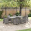 VidaXL vidaXL Garden Table Light Grey 200 x 100 x 73 cm Poly Rattan 1