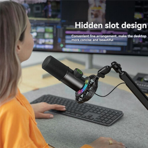 Microphone Bracket, Adjustable 360  Suspension Arm, Adjustable Rod Microphone Bracket, with Desktop Mounting Clip,A 2