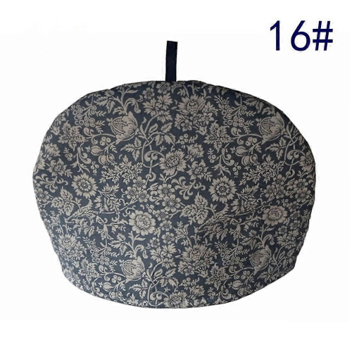 Teapot Thermal Insulation Dust Cover, Cotton Comfortable Printed, for 700-2000ml Teapots, with Hanging Loop, Kitchen Tea Accessory