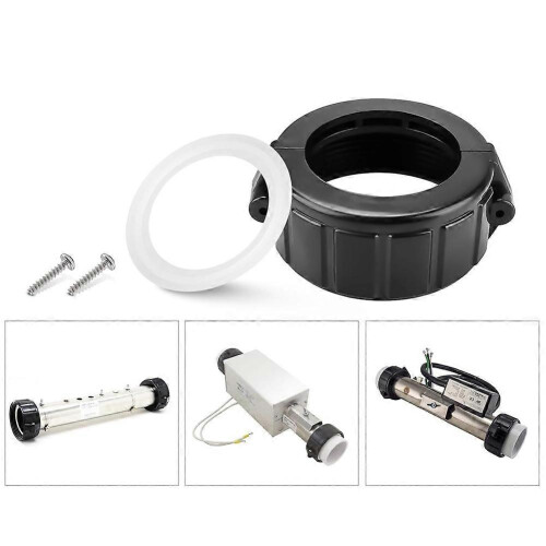 União de Porca Dividida para Aquecedor de Spa Compatível com Balboa e Gecko, Montagem de 2 Polegadas, Material Plástico com Parafusos e Junta 2
