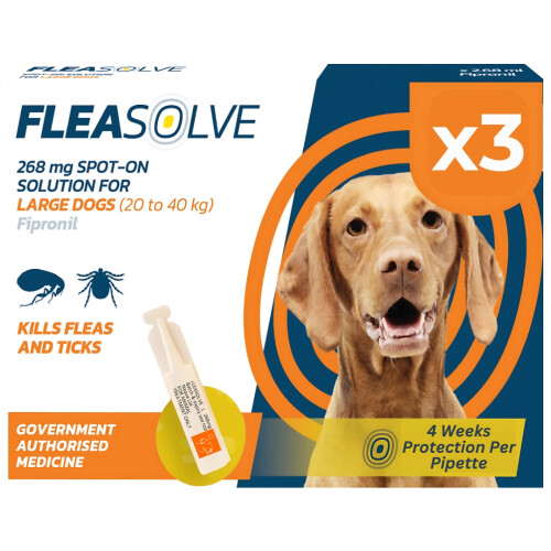 Fleasolve Spot On Large Dog x3 Flea Treatment