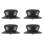 Pot Lid Knobs Compatible with Cookware Lid Replacement Handles - Black Plastic, 6.4cm Base Diameter, 4-Piece Set 3