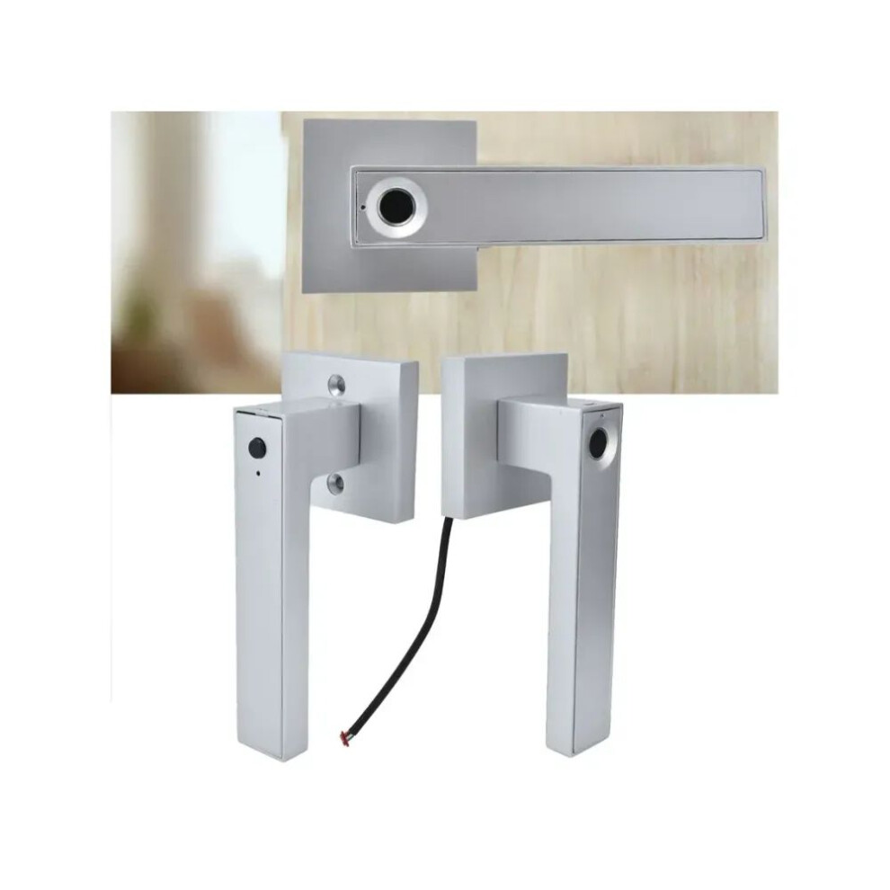 Smart Lock With Electric Fingerprint Reader And Silver Square Unlock Key For Indoor Use Brilvibera 9135066528203