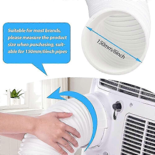 Mangueira de Ar Condicionado Móvel 150mm x 1.5m Compatível com PP Flexível para Exaustão e Ventilação 2