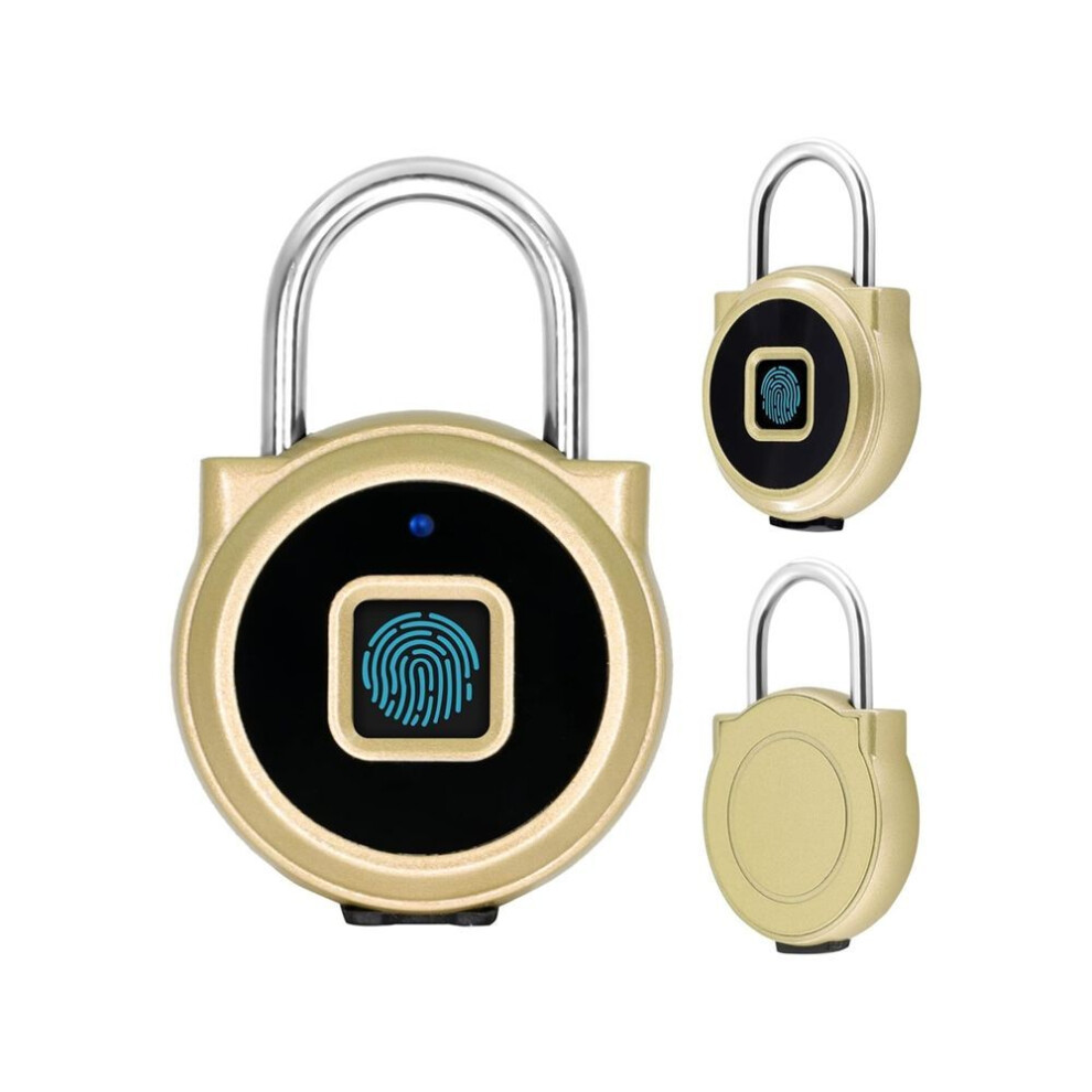 Smart Lock With Fingerprint, Bluetooth Lock, Gold Brilvibera 4870375339397