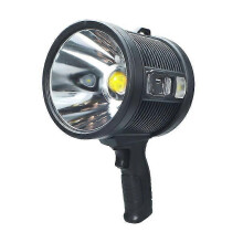 Akumulatorowy reflektor ręczny, 200 000 lumenów, ładowanie USB i solarne, wodoodporność IPX5, do biwakowania, polowania i sytuacji awaryjnych
