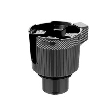 Adattatore espansore portabicchieri auto, diametro regolabile 75-112mm, materiale ABS nero, porta oggetti piccoli telefoni chiavi