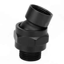 Duschkopf Adapter,360 drehbarer Kugelkopf, Metall Anschluss, Chrom Schwarz, Deckenmontage, kompatibel mit festen Hand- Regenduschköpfen