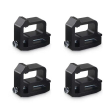 Truck Cap Clamps, Heavy Duty Aluminium Alloy, Black, 4 Pieces, Universal Fit for Pickup Truck Bed Camper Shell Mounting