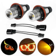 Bombillas LED Angel Eye tipo halo (paquete de 2), compatibles con BMW E39 E53 E60 E63 E64 E66 E87 5 6 7 X3 X5, reemplazo directo Plug and Play.