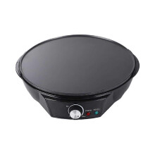 Crêpière électrique avec plaque antiadhésive, 1200 W, température réglable.