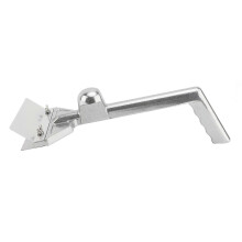 Raspador de Chapa Plana com Cabo Longo Ergonômico, Lâmina de 6 Polegadas em Aço Inoxidável Alimentar para Churrasqueiras Planas