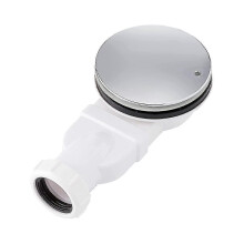 Ralo de Chuveiro de 1.6in, Vazão 36L/min, Design de Saída Lateral com Cúpula Ventilada para Drenagem Rápida, ABS Branco