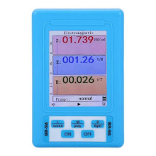BR-9A Tragbarer Detektor für elektromagnetische Strahlung, blaues Kunststoff-EMF-Messgerät, Betrieb mit 2 AA-Batterien