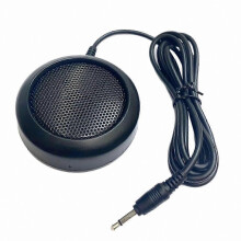 Altavoz miniatura mono de 3,5 mm con cable de 1,5 m, Compatible con ICOM, para radio HAM móvil de coche, color negro, plástico compacto