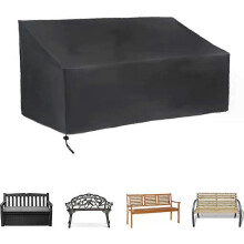 Housse pour banc de jardin 2 places, 134 x 66 x 89 cm, tissu Oxford 210D, imperméable et respirante.