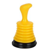 Mini Short Handle Sink Plunger, ABS Rubber Construction, for Bathroom Drain Kitchen Sink Bathtub Shower Clog Removal, 18x10.7x10.7cm