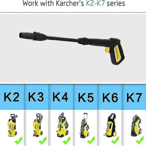Gatilho de pressão e lança variável compatível com Karche para limpeza 1