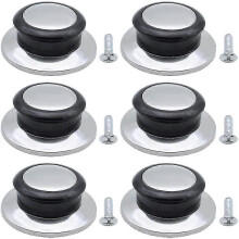 6pcs Replacement Pan Lid Knobs, Heat-resistant Bakelite With Stainless Steel, Fits 5mm-12mm Aperture, Cookware Replacement Accessories