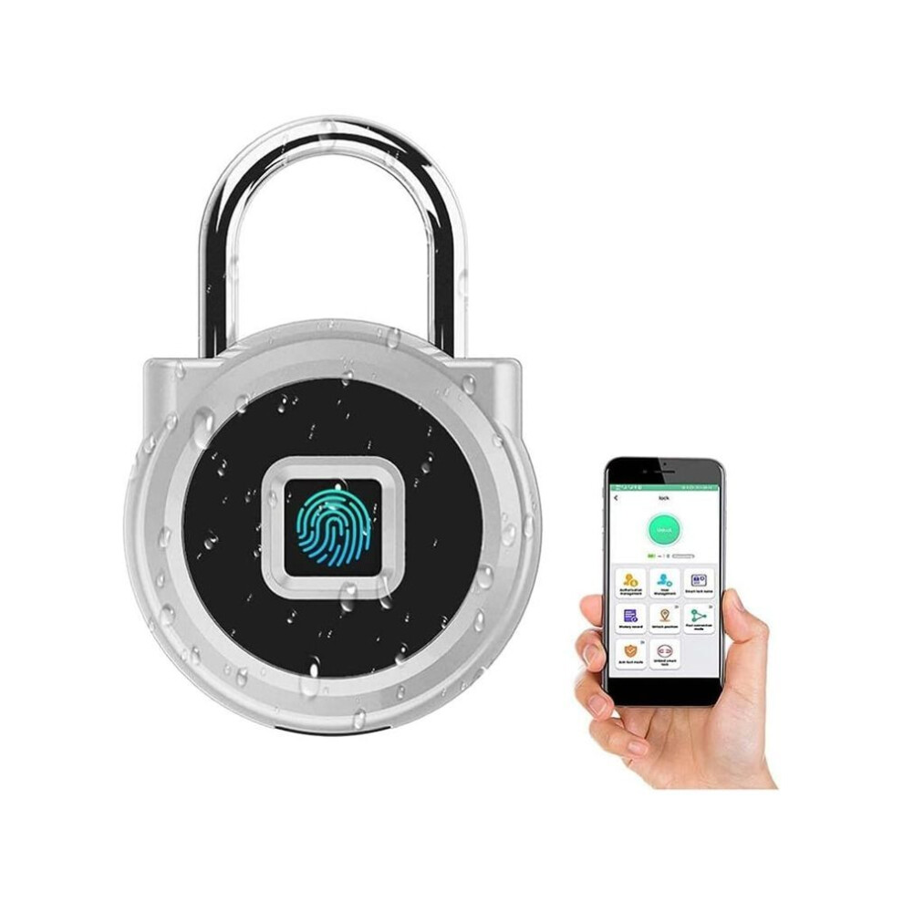 Smart Lock For Gym Locker, Fingerprint Unlock Brilvibera (Silver) 8338273115032
