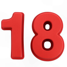 Silicone Number Cake Molds 1 and 8 for DIY Baking and Birthday Decoration